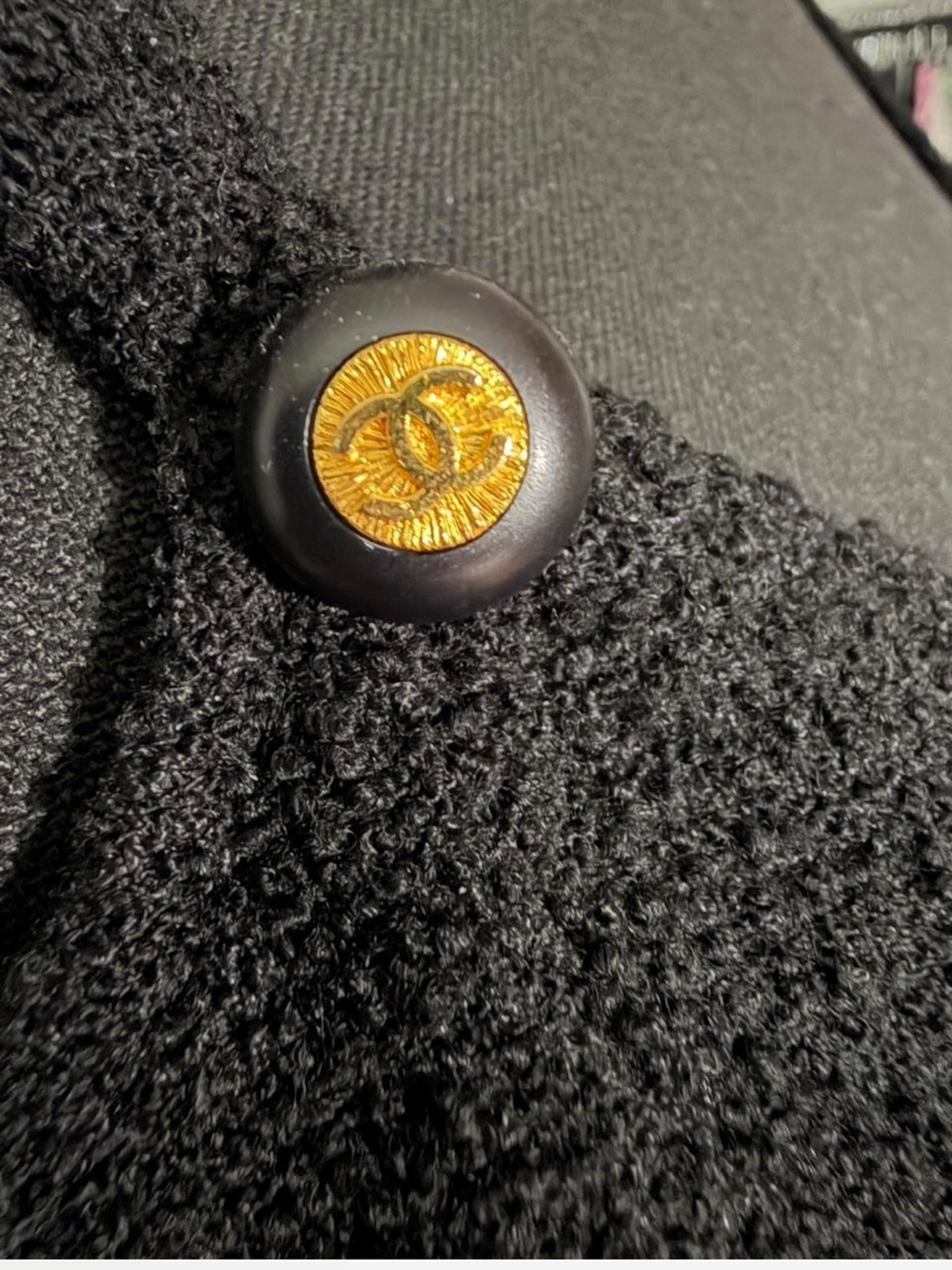 CHANEL vintage 1993 Black Tweed Mini Dress - Picture 4 of 8